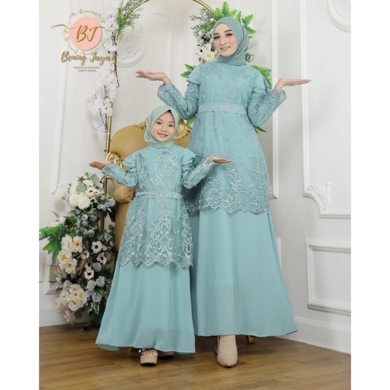 GAMIS COUPLE IBU DAN ANAK/GAMIS COUPLE TERBARU//GAMIS KONDANGAN COUPLE//GAMIS PESTA