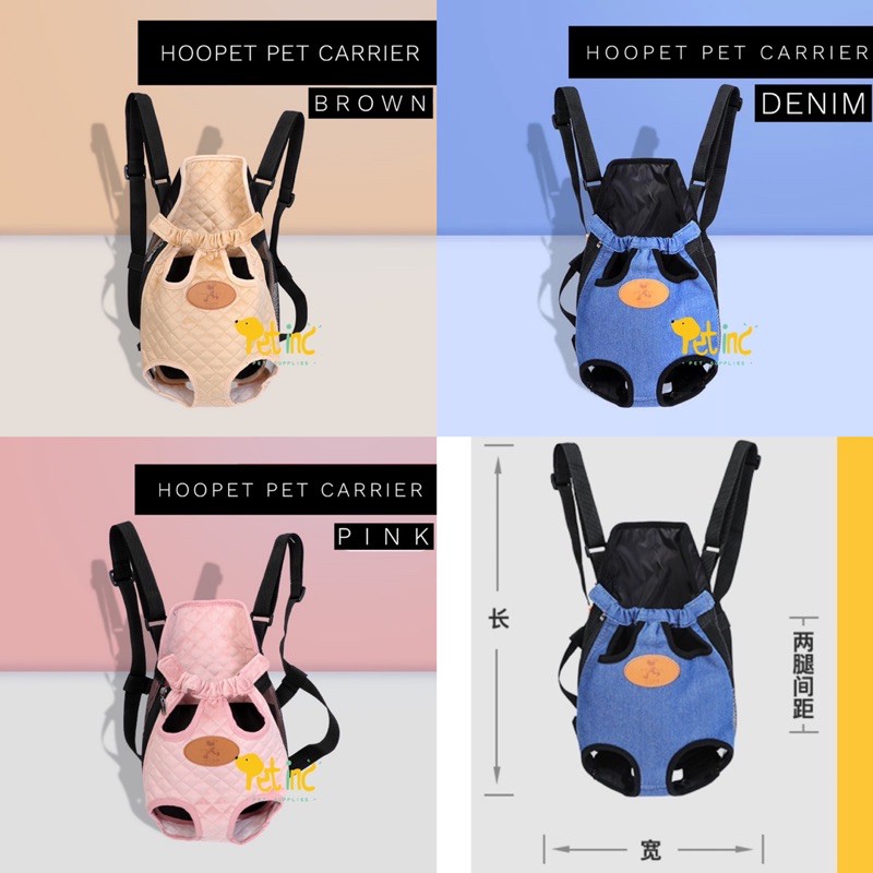 Hoopet original pet carrier atau gendongan anjing kucing