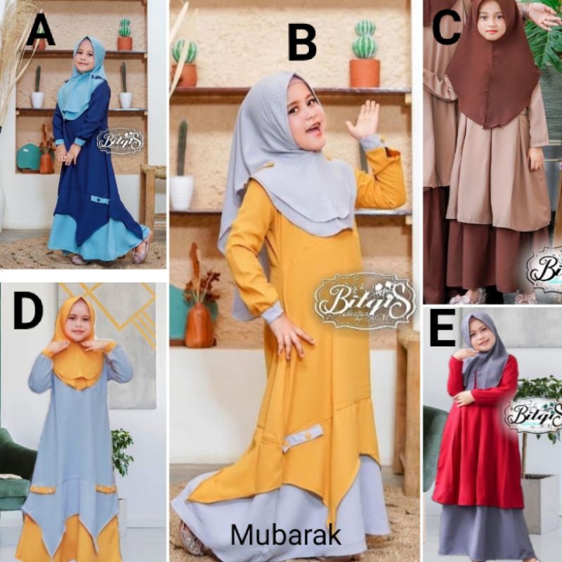 READY GAMIS MUSLIM SET ANAK BILQIS By Maharajaa
