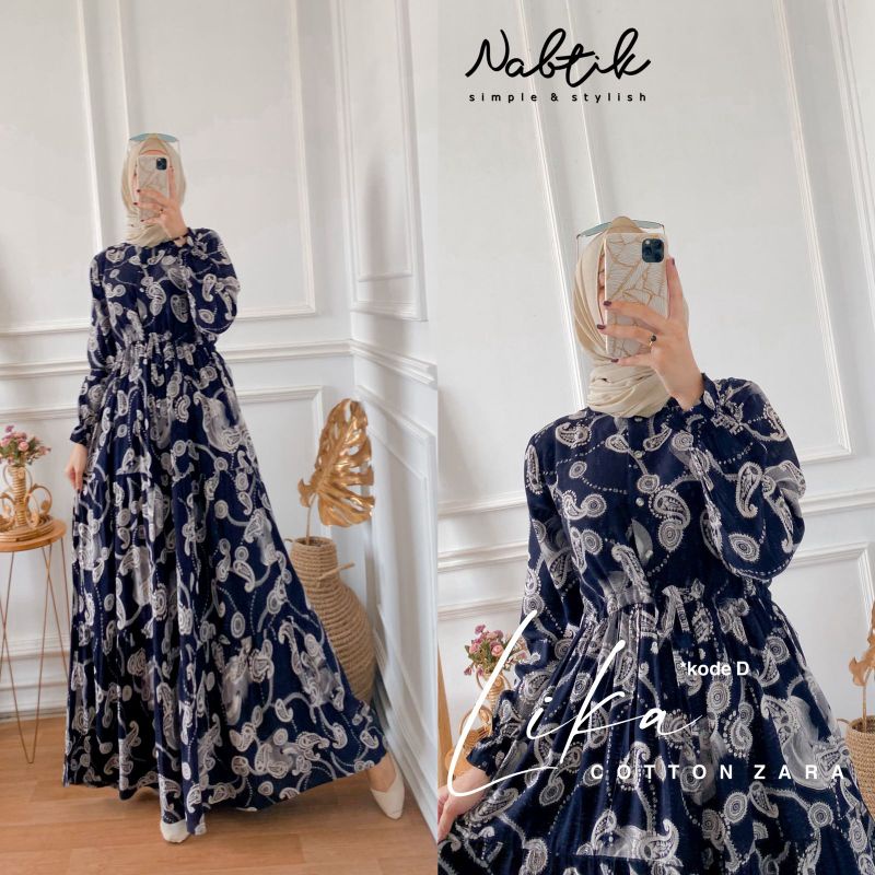Gamis Lika Terbaru Terlaris Ori Nabtik / Dress Original Nabtik / Nabtik