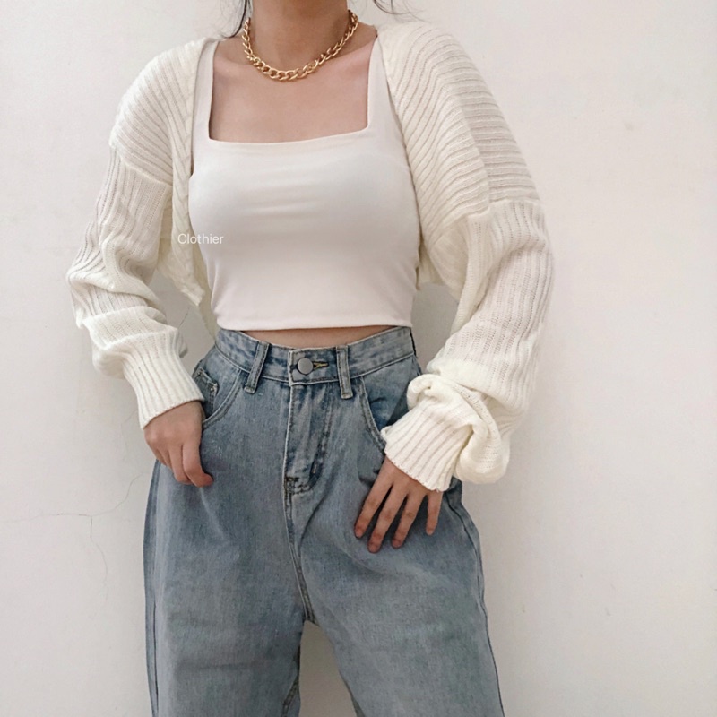 CLOTHIER - Bora Crop Cardigan / Knit Bolero