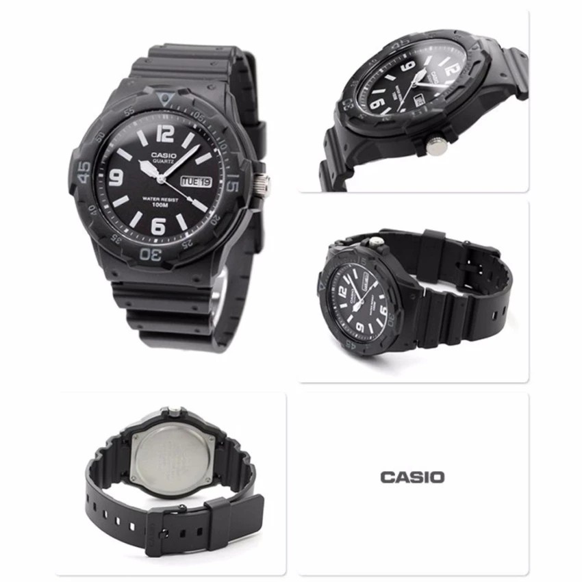 Casio Original MRW-200H-1B2 Jam Tangan Pria - Digital - Karet - Hitam