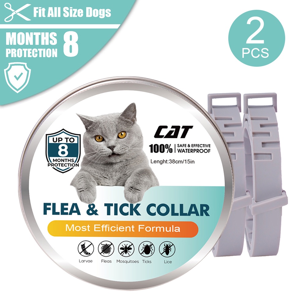 Flea Collar For Cats 8 Month Flea And Tick Prevention For Cats 3 Months Of Age And Older 2 Pack Shopee Indonesia