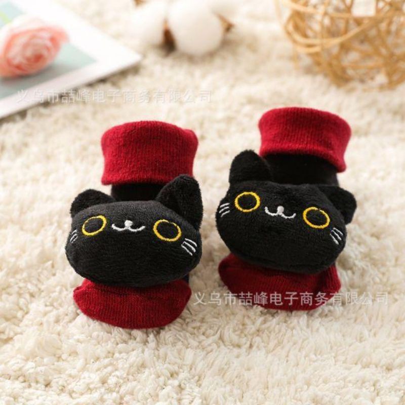 Kaos kaki bayi boneka 3D animal anti slip prewalker