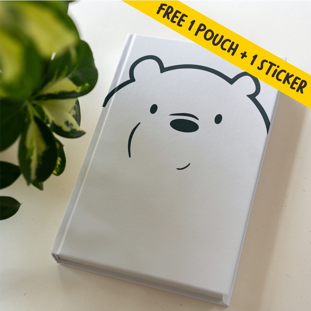 

Buku Catatan lucu Notebook Agenda, Polos dan dotted We Bare Bears Ice Bear