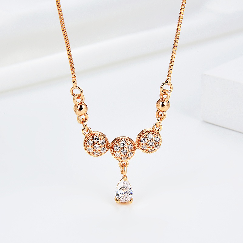 Kalung Wanita Permata Perhiasan Lapis Emas 18k 87