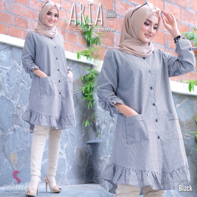 ARIA TUNIK ARIA ATASAN ARIA TUNIK ARIA BUSUI TUNIK BUSUI FRIENDLY ORI SHOFIYA LABEL TUNIK SQUARE TOP