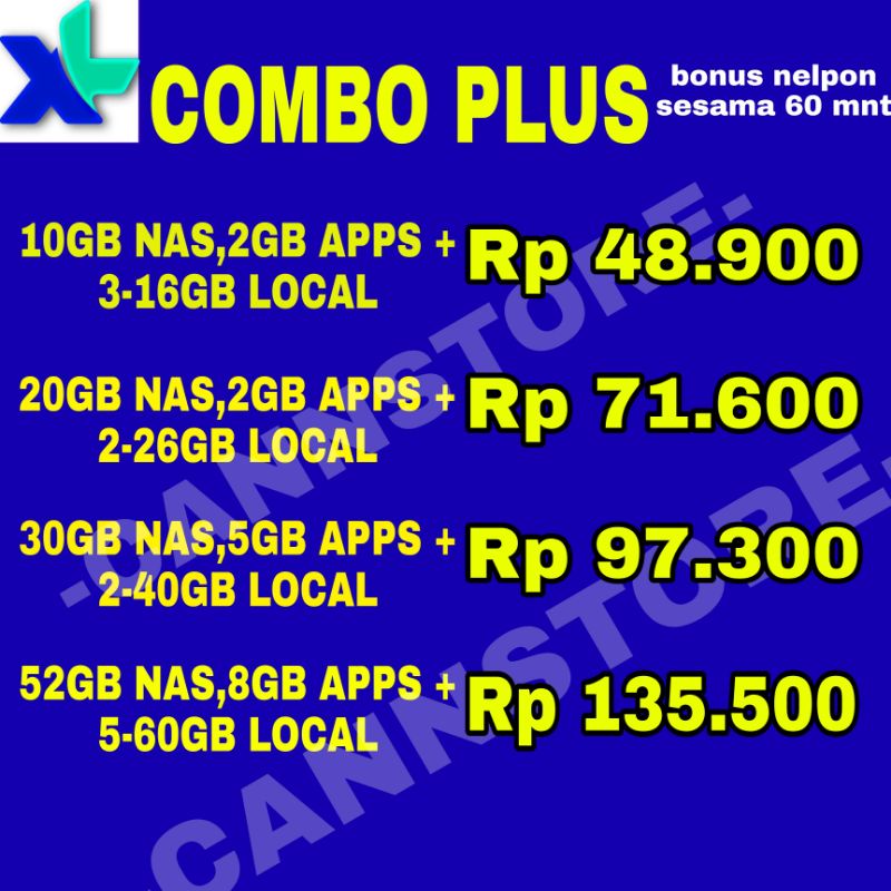 PAKET DATA XL VOUCHER INJECT XL COMBO PLUS TERMURAH