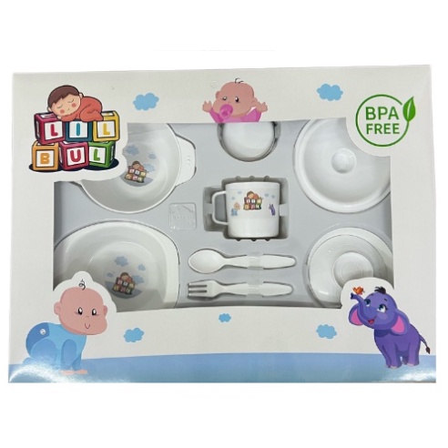 SALE !!! Feeding Lilbul Set Large / Feeding Set Baby Lilbul / Set Alat Makan Bayi Besar