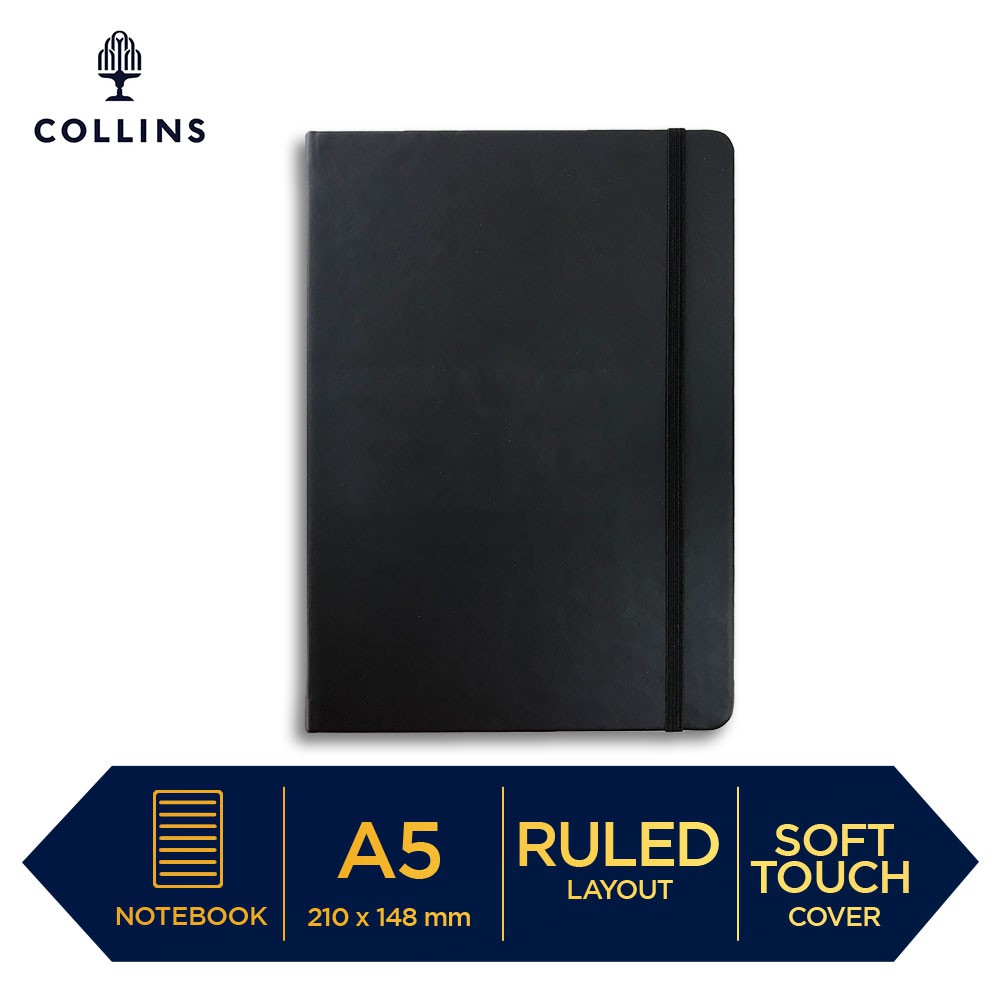 

Collins Notebook Legacy A5 PLAIN Black Agenda Jurnal Planner Journal