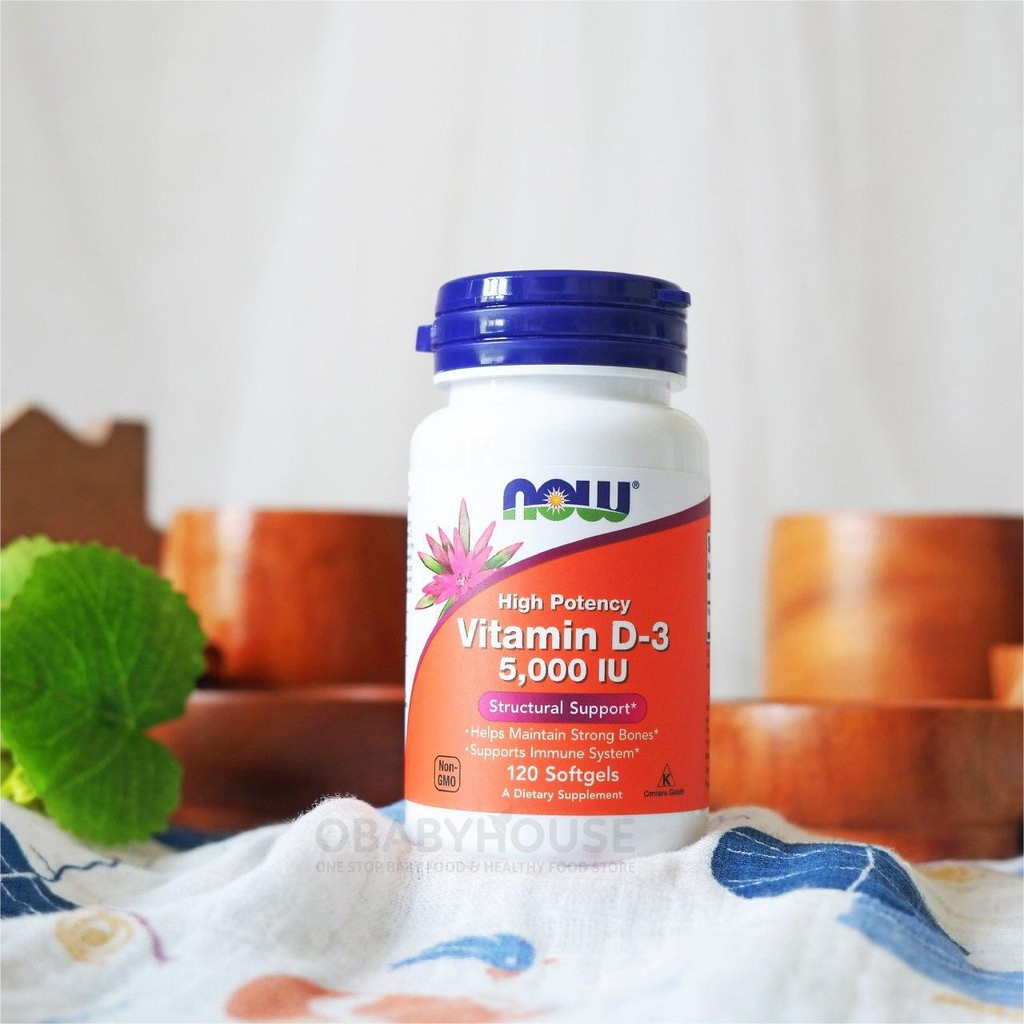 Now Foods Vitamin D3 (5000 IU) 120 Softgels