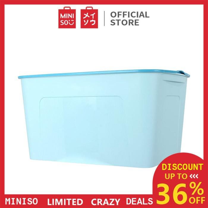 MINISO Kotak Penyimpanan Storage Box Baju Multifungsi Ukuran Besar - Merah Muda