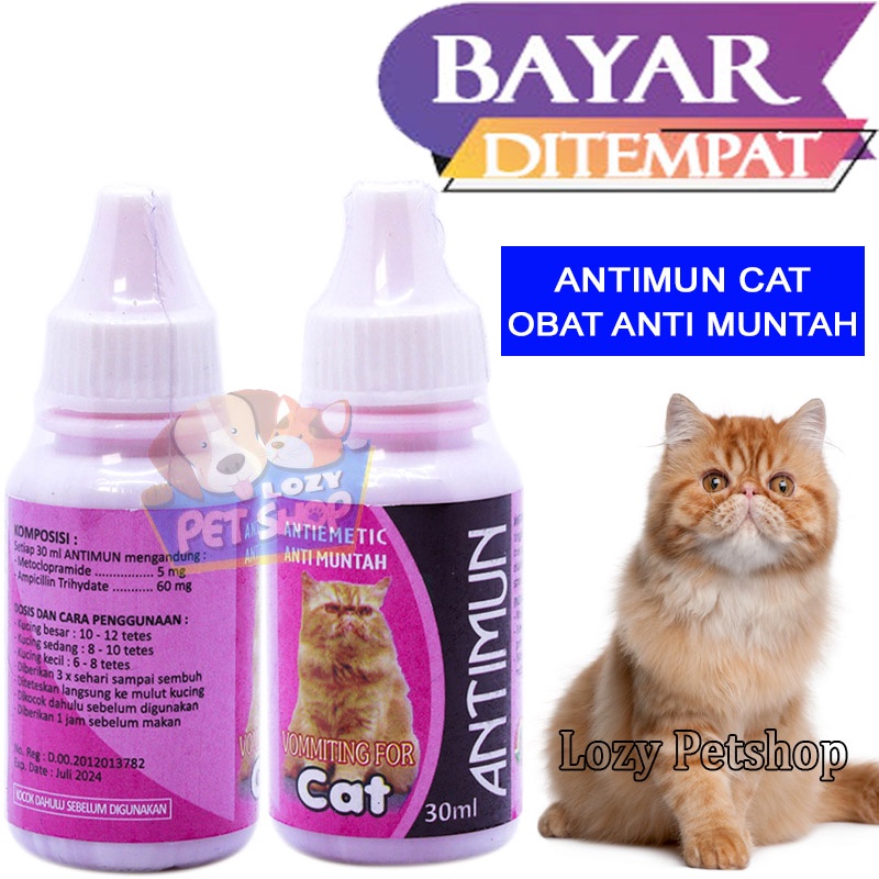 OBAT KUCING SAKIT MUNTAH MUNTAH ANAK KUCING KITTEN ANTIMUN CAT