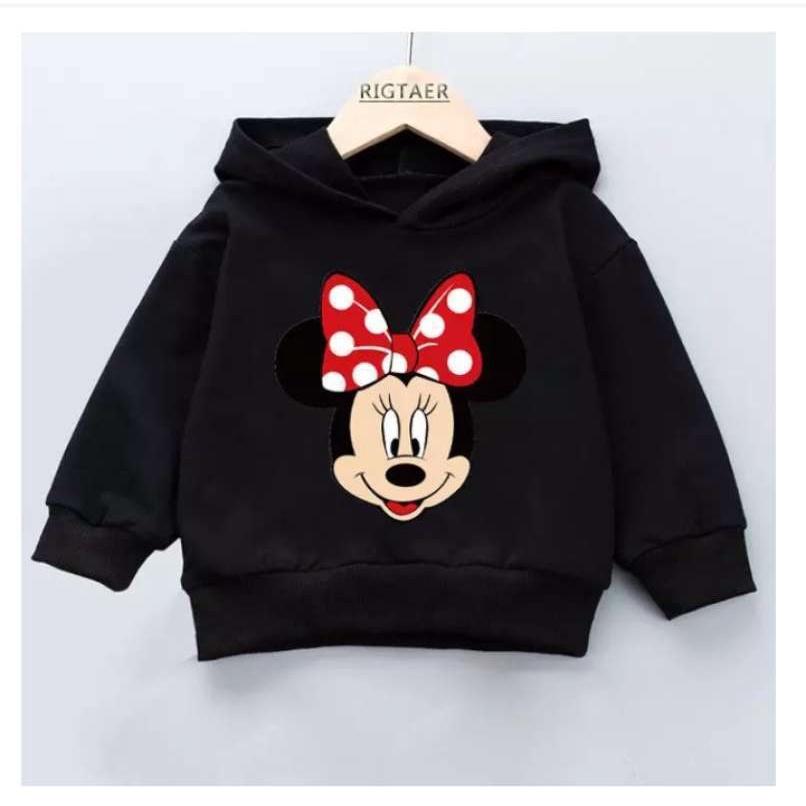 Sweater Hoodie Anak MINIMOUSE  Bahan FLEECE Tebal Best Quality