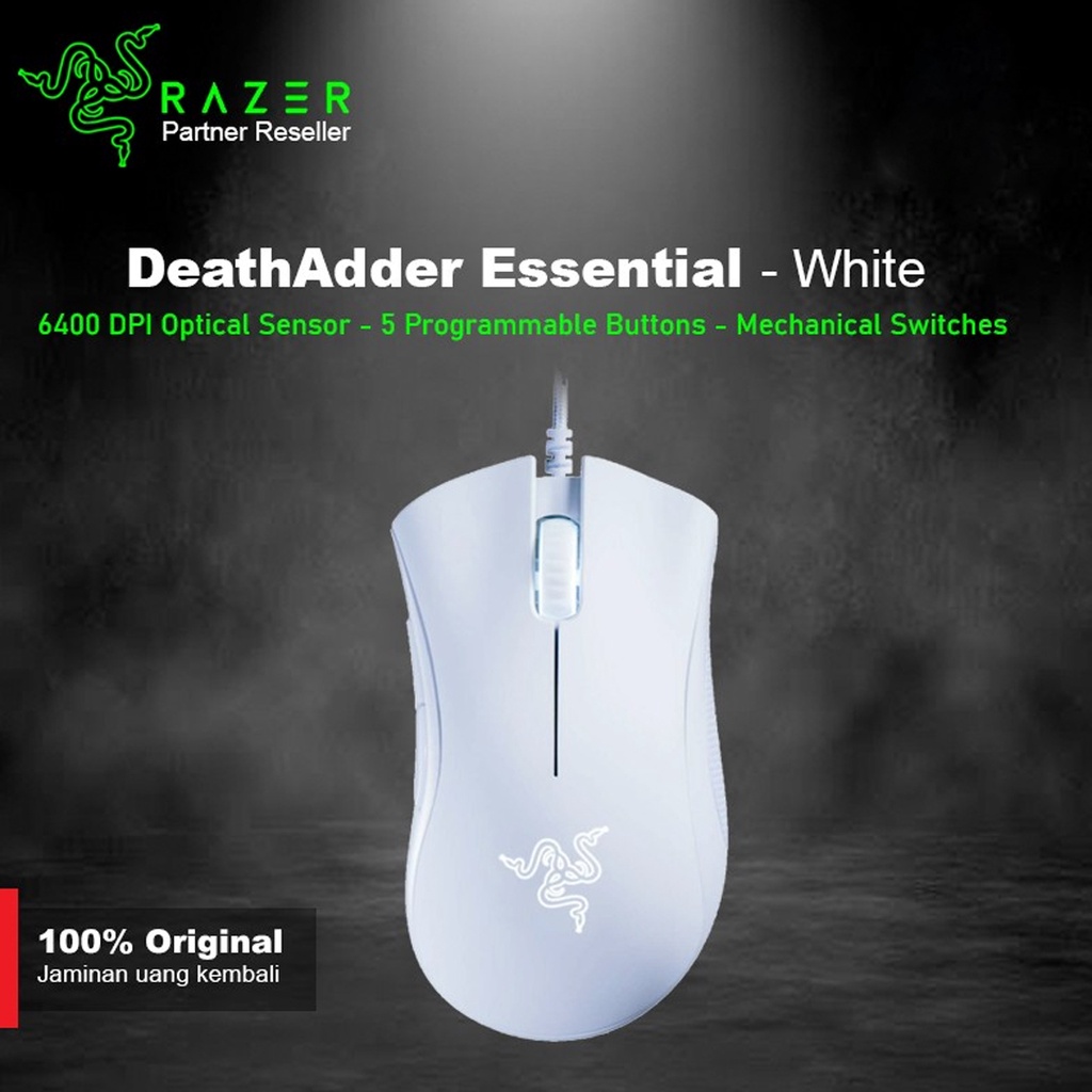 Mouse Gaming Razer DeathAdder Essential White 6400 DPI
