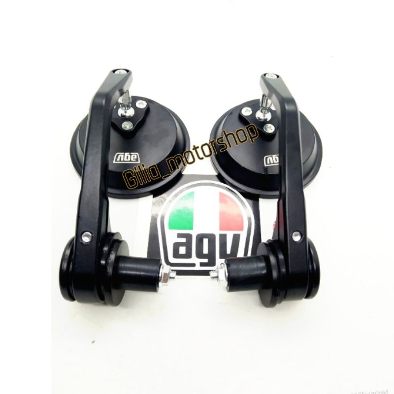 Spion Jalu Bulat AGV Racing SH-5002  Bar End Mirror Putih -Biru nmax Vario Scoopy Beat Vespa dll