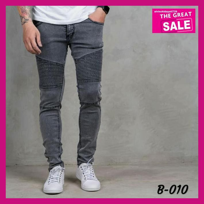 98Y8Yi8- Biker Jeans/Skinny Jeans/Celana Jeans Pria - 29 R5Et5E-