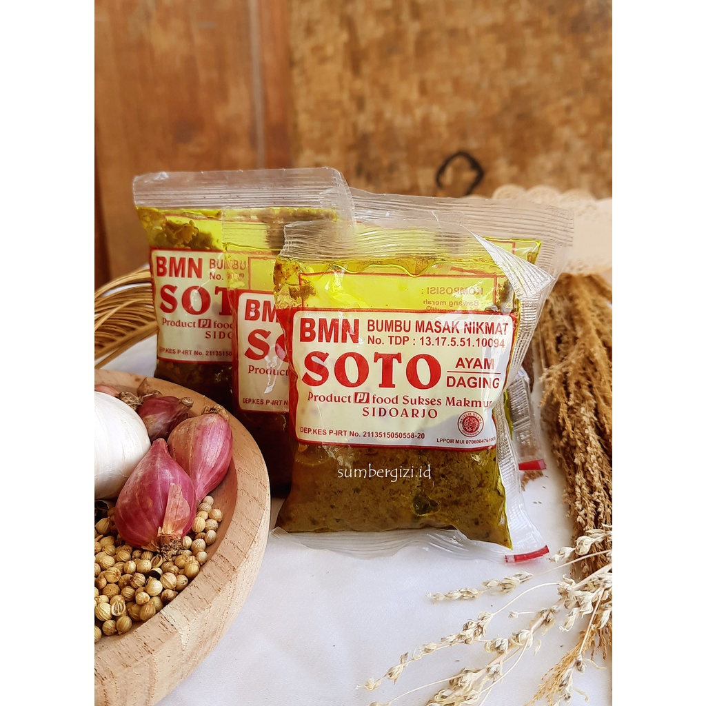 

SS014 Bumbu Masak Dapur Instan Soto Cap BMN 50g / Bumbu Masakan Soto / Bumbu Masak Instan / Bumbu Soto Instan 40g