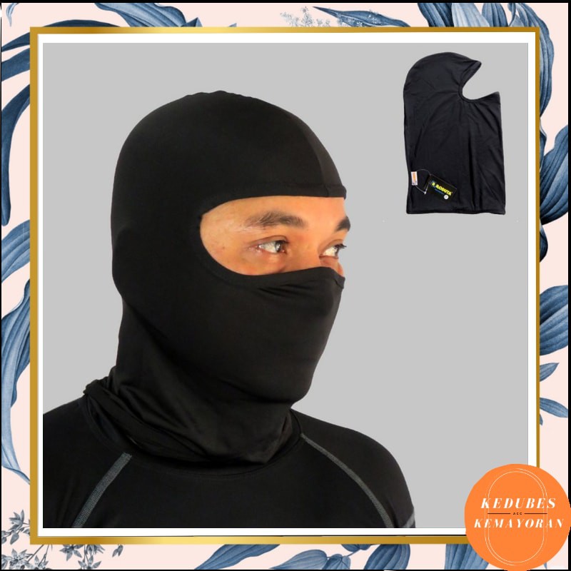 Masker Ninja Hitam Polos / Penutup Wajah Motor [KK]