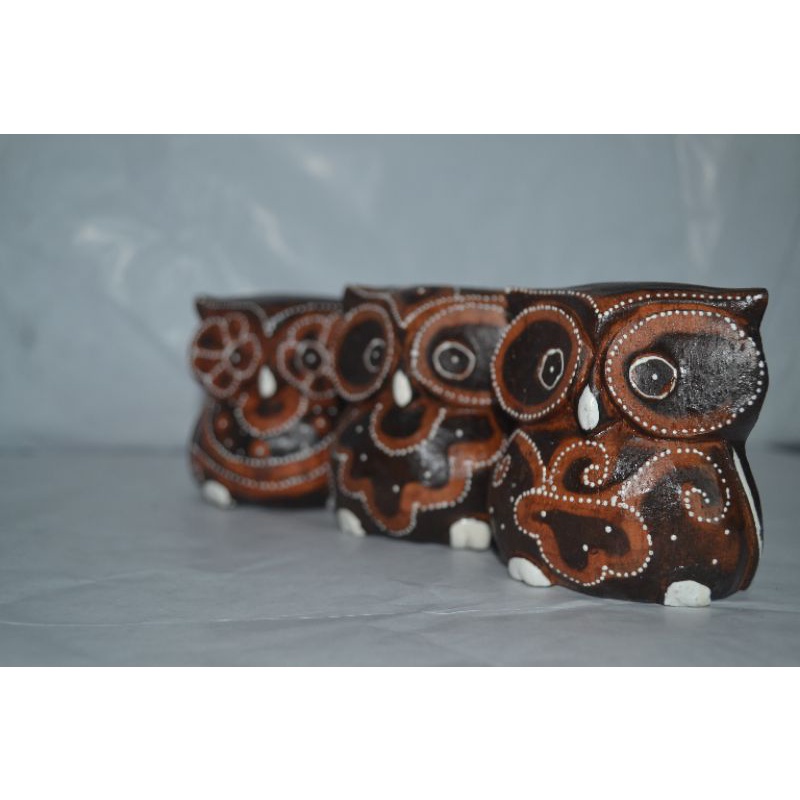 PATUNG KAYU MODEL BURUNG HANTU/PAJANGAN KAYU BURUNG HANTU