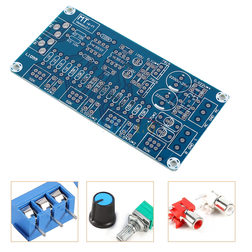 [IN STOCK/COD]NE5532 HIFI OP-AMP Amplifier Volume Tone EQ Control Board Preamplifier Elektronik DIY Kits