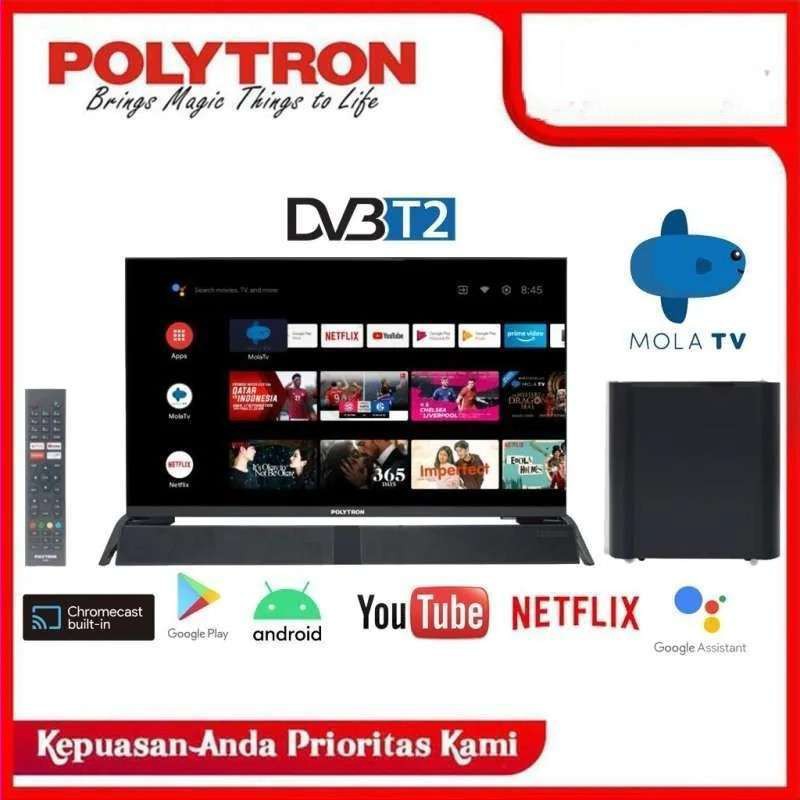 POLYTRON SMART ANDROID DIGITAL TV 32INCH PLD 32BAG9953 + SOUND BAR 32 BAG 9953