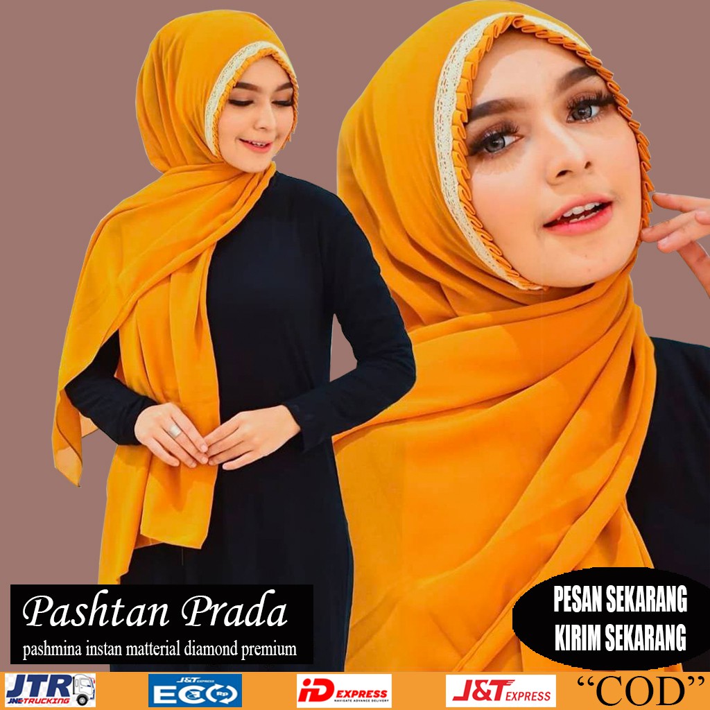 Pashmina Tali Instan Pasmina Kcb Renda Prada Import Diamond Super Premium PastanKcbPrada