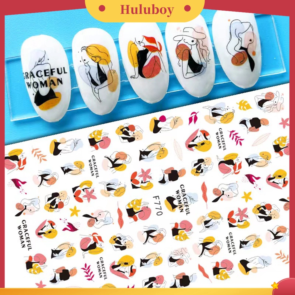 Huluboy Huluboy♡ 11 Pcs / Set Stiker Kuku 3D Aneka Bentuk Buah Strawberry Transfer Air Untuk Musim Panas