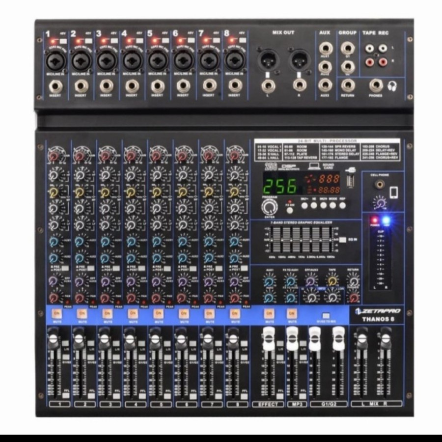 Mixer Audio zetapro Thanos8 thanos 8 8CH garansi original