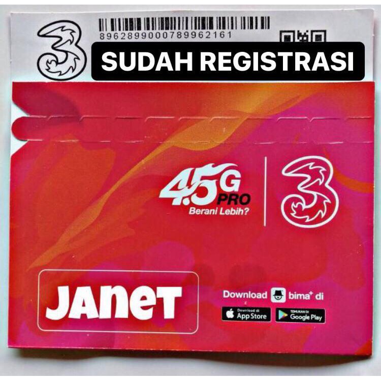 Kartu Perdana Tri Janet Jagoan Internet Fresh Langsung Pakai Siap Otp Acak Shopee Indonesia