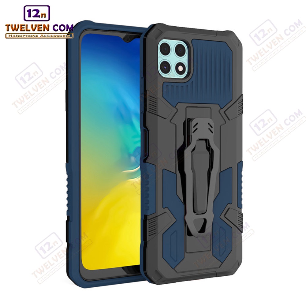 Case Shockproof Samsung A22 5G Armor Hardcase Stand Clip