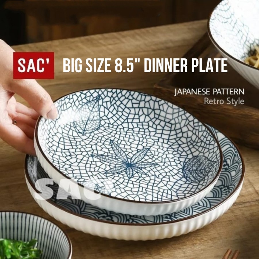 KATSU Japanese Style Dinner Plate Porcelain Mangkuk Piring Makan Ala Jepang-1