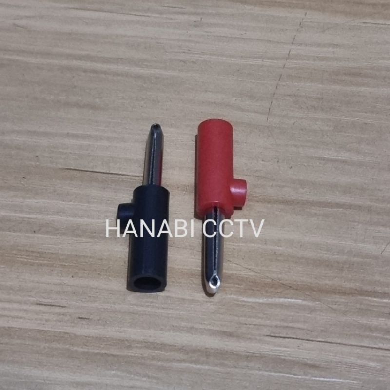 Jack Banana Plug 1 Set Merah Hitam Kepala Sambunga Konektor