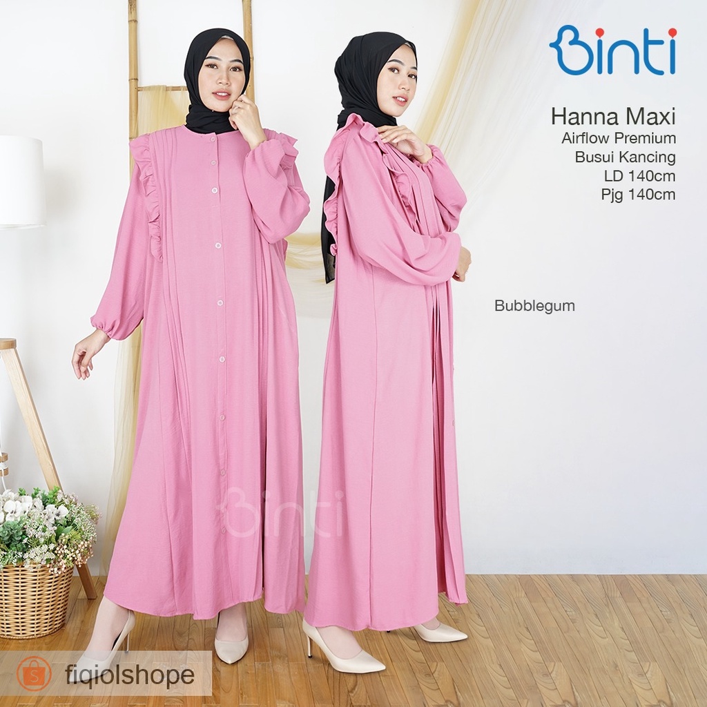 Binti Dress Gamis Hanna Maxi LD 140 Jumbo