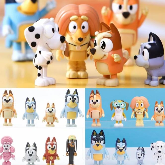 BEST SELLER FIGURE BLUEY ORIGINAL MAINAN BLUEY BINGO FAMILY TOYS ORI HAPPY SHOPING