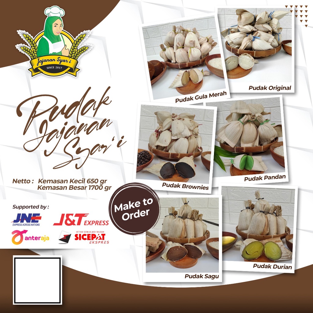 

Kue Pudak Jumbo isi 10 pcs Khas Gresik Jatim Kemasan Vacum Fresh Produksi Setiap Hari