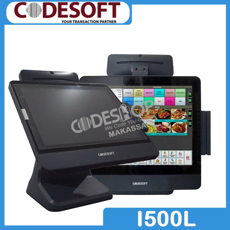 POS ALL IN ONE CODESOFT TCP-I500L WITH MSR WITH CUSTOMER DISPLAY