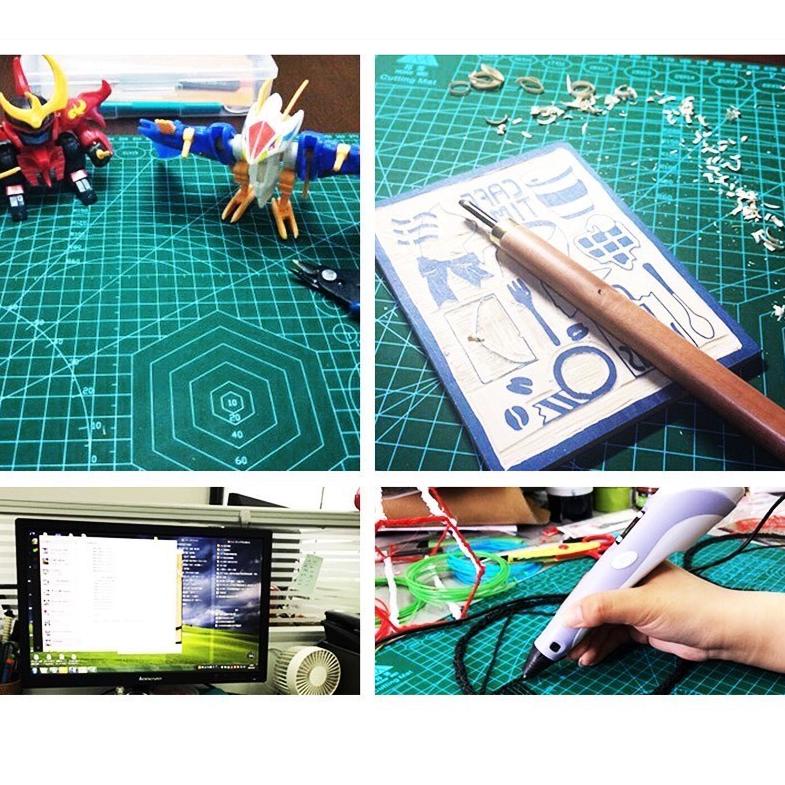 

Obral Puas A3/A4 PVC Cutting Mat Cutting Pad Board Double-sided DIY Tool Cutting Board-Papan