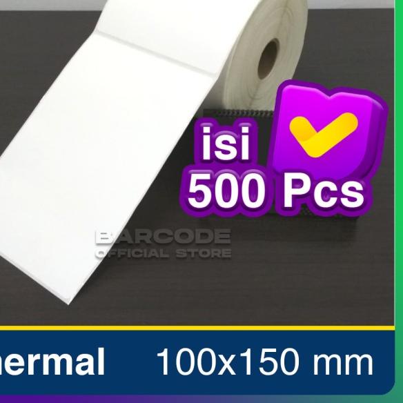 

➢ KERTAS LABEL PRINTER BARE 100 X 150 MM ( 1 LINE ) 4" x 6" THERMAL ✲