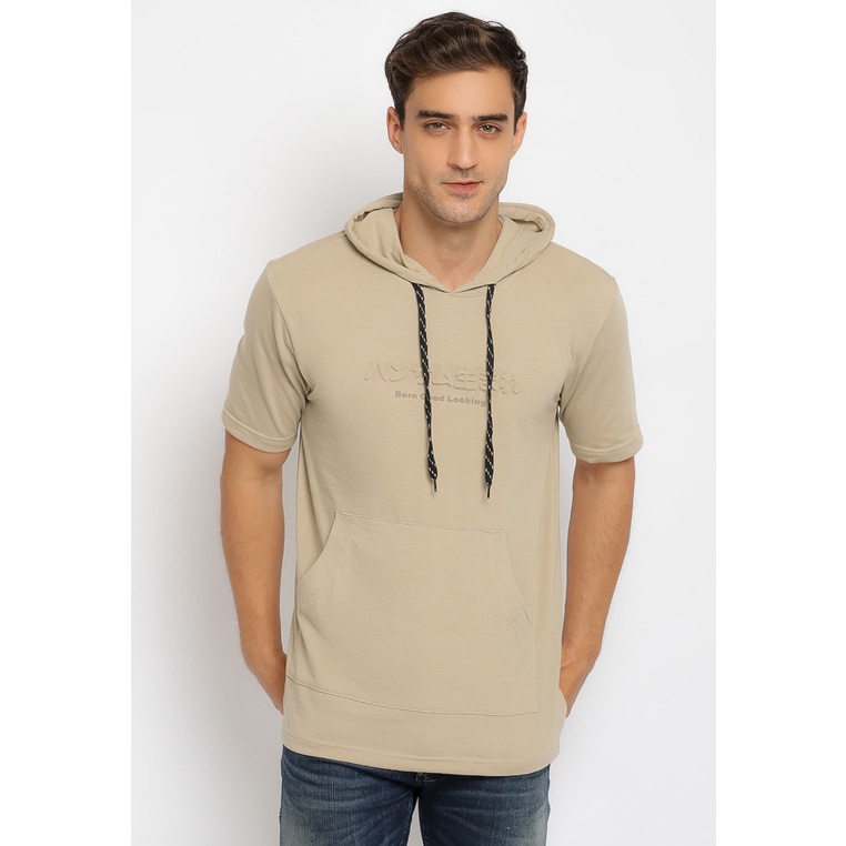 Hoodie Poshboy Original Yasahiro Print bahan katun warna Khaki Brown