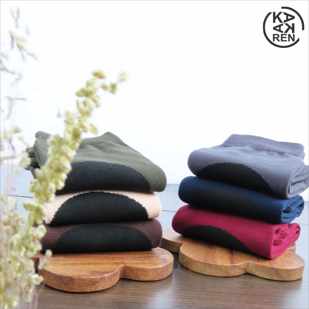 Kakaren Kaos Kaki Telapak Hitam &amp; Polos Dewasa Ankle