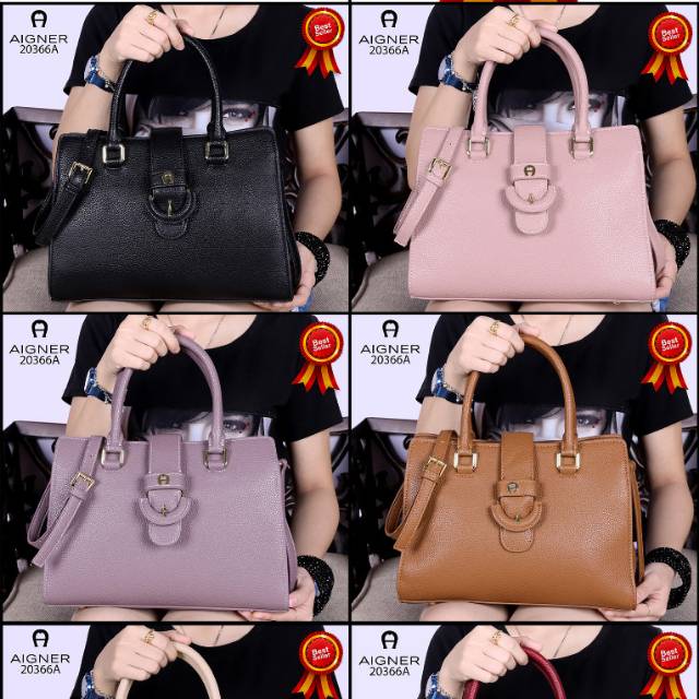 Tas Handbag Aigner Kira Bahan Leather ada tali panjang Fashion Murah Grosir Batam