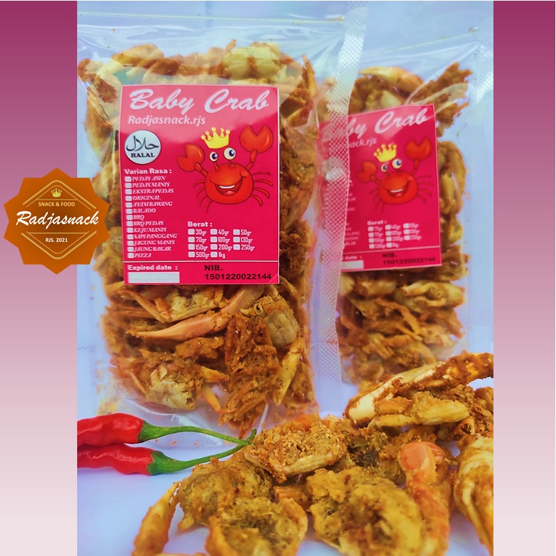 

Baby Crab Crispy 100gr | Snack Cemilan Makanan Ringan | Kepitig Crispy Camilan Enak