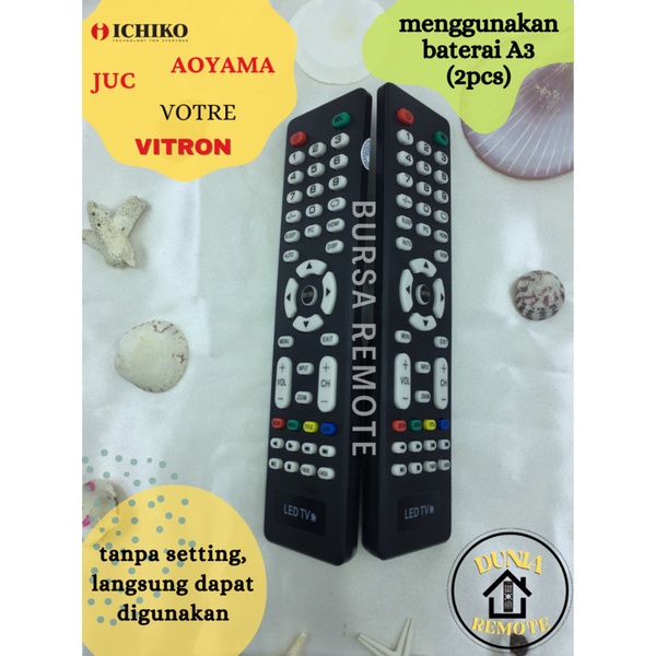 Remot Remote LED TV CHINA Lcd Led jucc N1KO 1CHIKO aoyama tanpa setting