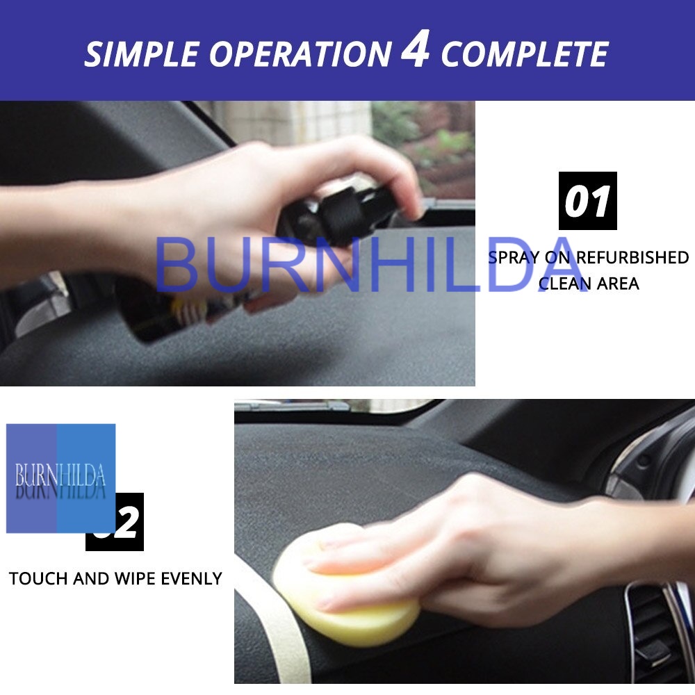 Semir Ban Jok Karpet Car Tire Dashboard Waxing 120ml Car Interior Maintenance Tool Multi-function Cleaning Wax Spray for Car Plastic Leather Dashboard and Home Use mobil motor burnhilda