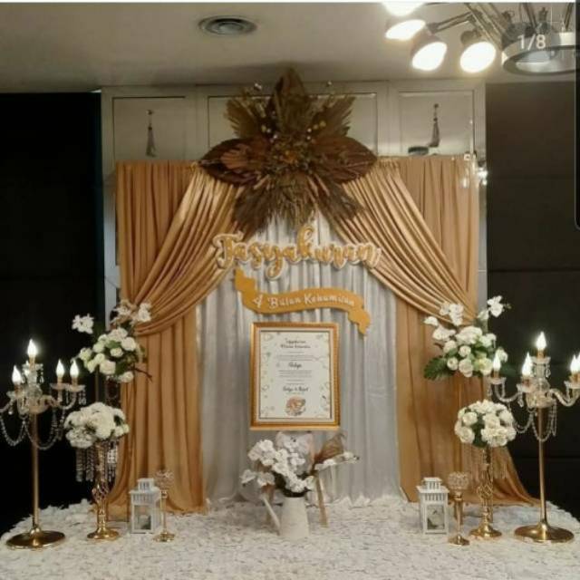 BACKDROP TASYAKURAN AQIQAH, TUNANGAN, TABLE DECOR, ULANG TAHUN JABODETABEK