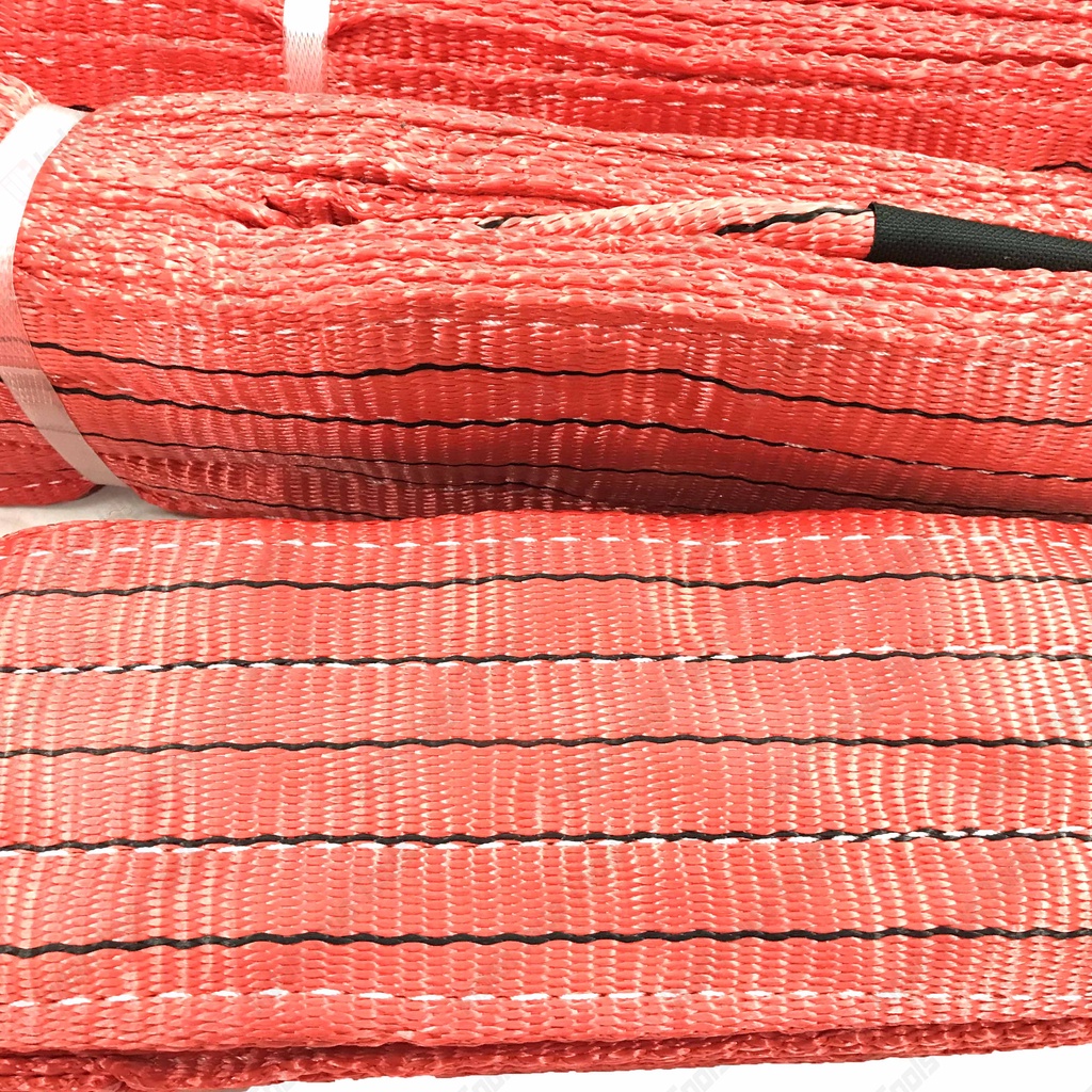 BENZ Webbing Sling Belt 5 TON Merah - Tali Angkat Double Ply