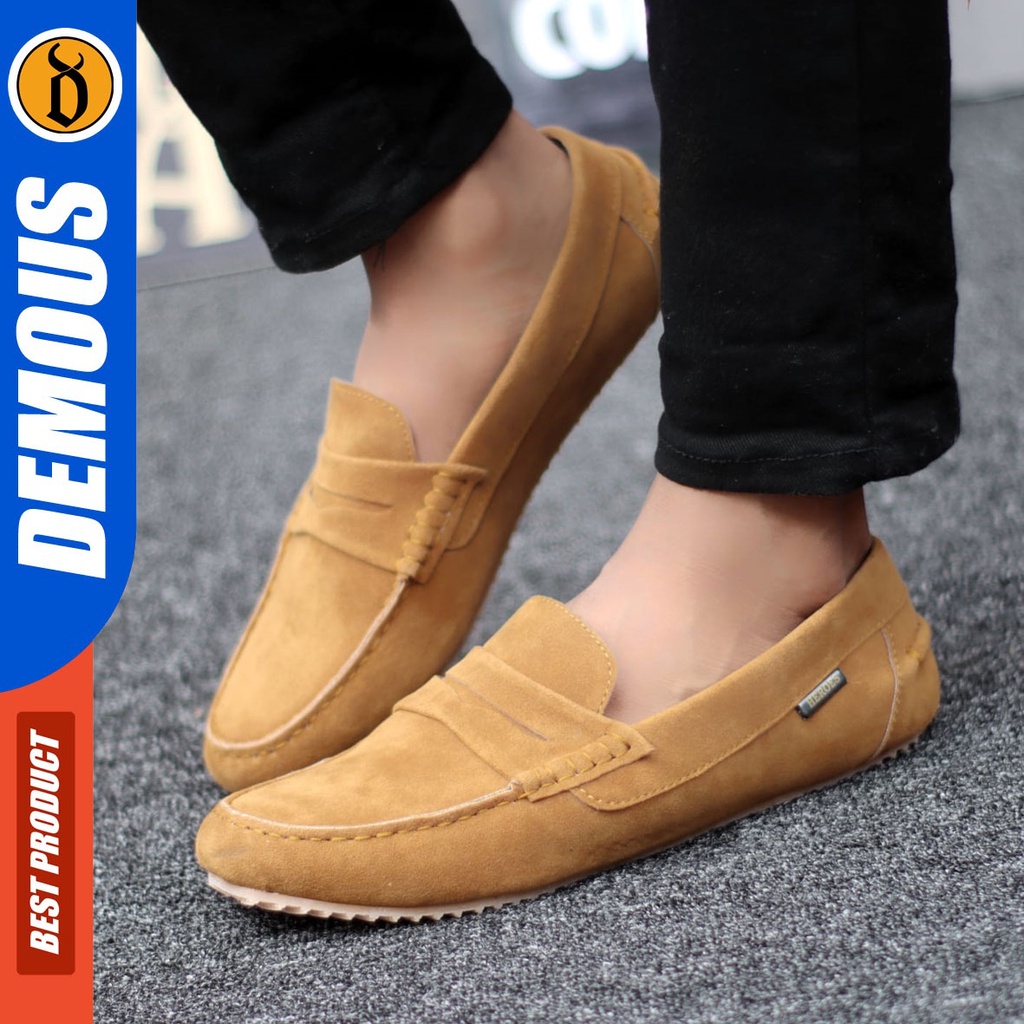 DEMOUS Noah - Sepatu Slip On Casual Slop Santai Pria