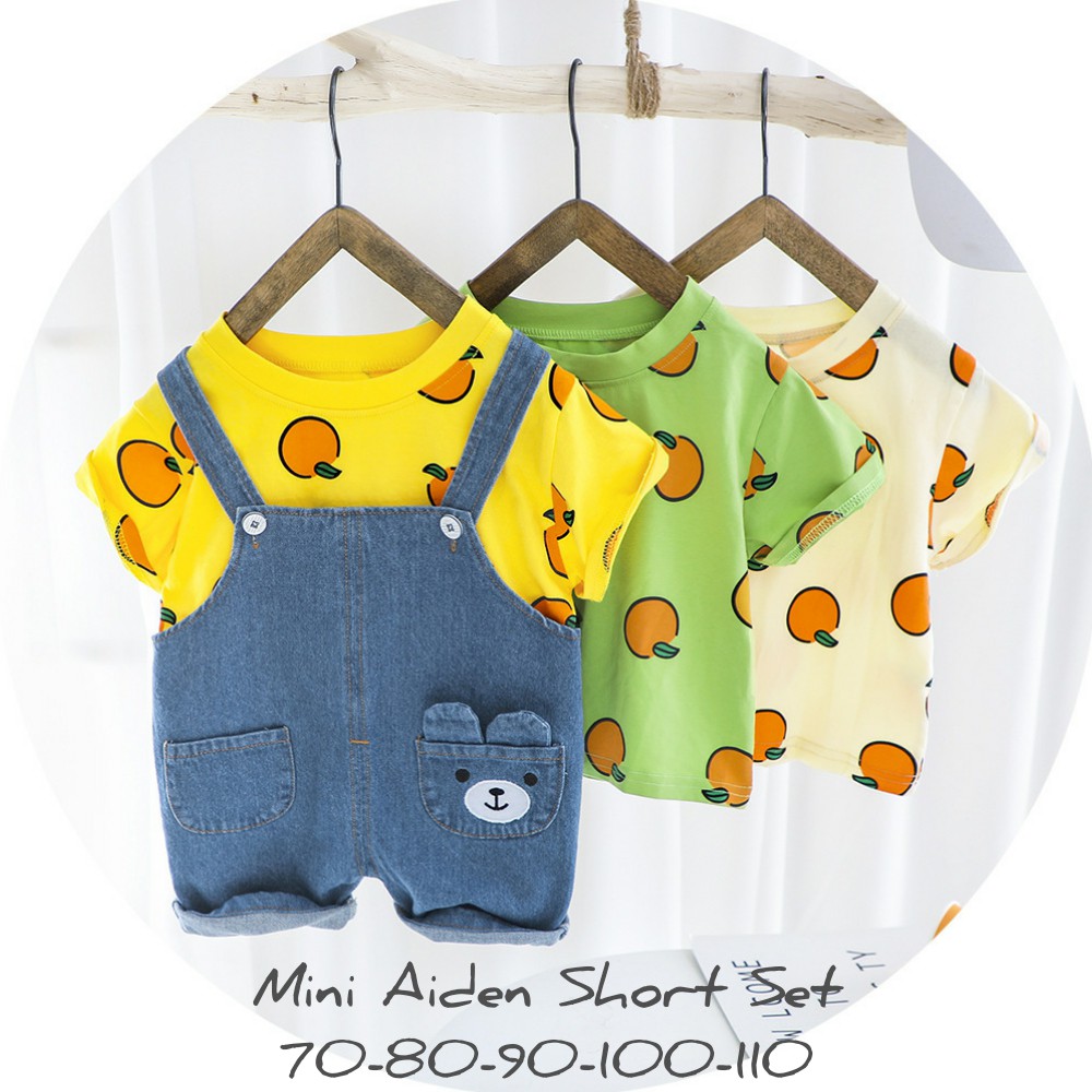 Mini Aiden Short Set/ Overall Anak Perempuan