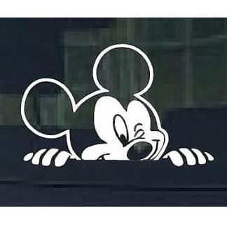 Diskon Stiker Mobil Mickey Intip Tempel Di Kaca Belakang Car Decal Sticker Terbaru